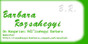 barbara rozsahegyi business card